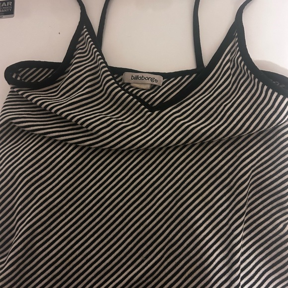 Billabong Black & white striped Knit Racerback Tank Top in size Medium - Picture 8 of 9